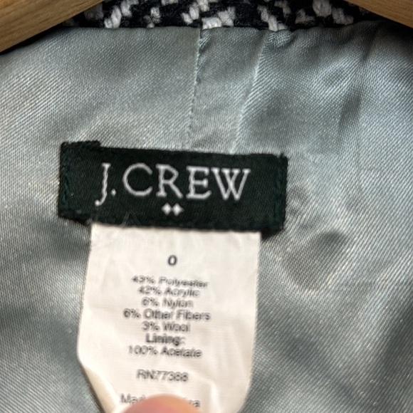 J. Crew herringbone Blazer wool blend size 0 - Picture 4 of 6